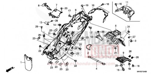 KOTFLUEGEL, HINTEN CRF1000DK de 2019